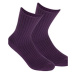 Netlačící dámské žebrované ponožky W.997
