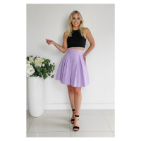 Světle fialová áčková mini sukně