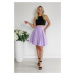 Světle fialová áčková mini sukně