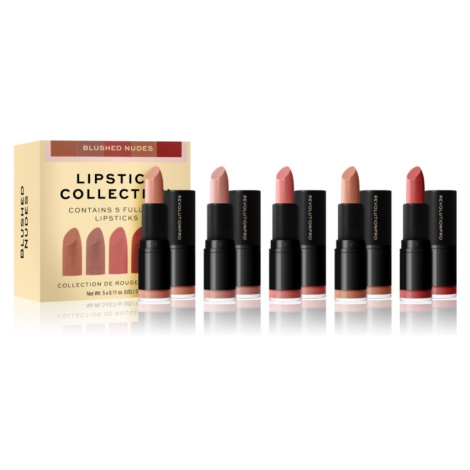 Revolution PRO Lipstick Collection saténová rtěnka dárková sada odstín Blushed Nudes 5x3,2 g