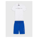 Sada klučičího trička a kraťasů v bílé a modré barvě Tommy Hilfiger - Kluci