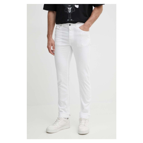Kalhoty Karl Lagerfeld pánské, bílá barva, přiléhavé, 542826.265840