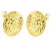 GEMMAX Jewelry Atraktivní kulaté zlaté náušnice s diamantovým brusem GLEYN-36681