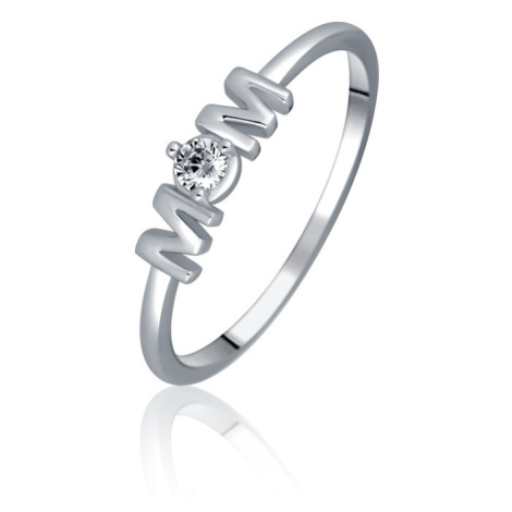 JVD Krásný stříbrný prsten se zirkonem MOM SVLR0984X61BI 56 mm