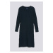 ŠATY GANT D1. TWISTED CABLE DRESS EVENING BLUE