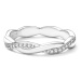 GRACE Silver Jewellery Stříbrný prsten se zirkony Daniela, stříbro 925/1000 P-BSR248/52 Stříbrná