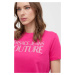 Bavlněné tričko Versace Jeans Couture růžová barva, 76HAHG03 CJ00G