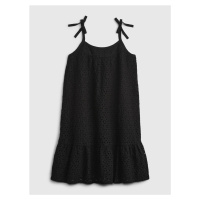 GAP Dětské šaty eyelet trapeze dress - Holky