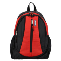 Univerzální studentský látkový batoh Fiju, červená