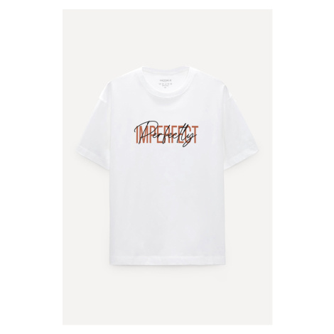 Oversized Tričko, Barva Černá s Potiskem Imperfect Hedrix