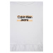 Dívčí šaty Calvin Klein Jeans bílá barva, mini