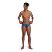 Pánské plavky speedo allover 7cm brief black/pool s - uk32