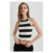 DEFACTO Fitted Striped Barbell Neck Knitted Tank Top