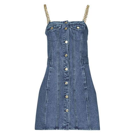 MICHAEL Michael Kors CHAIN STRAP DENIM DRESS Modrá