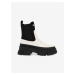 Černo-bílé dámské kožené chelsea boty Steve Madden
