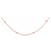 Klenoty Amber Stříbrný náhrdelník choker - kuličky - růžové zlacení