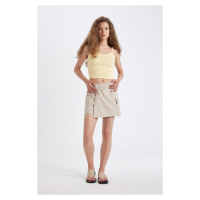 DEFACTO Regular Fit Normal Waist Gabardine Short Skirt