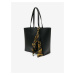 Černá dámská velká kabelka s ozdobnými detaily Versace Jeans Couture