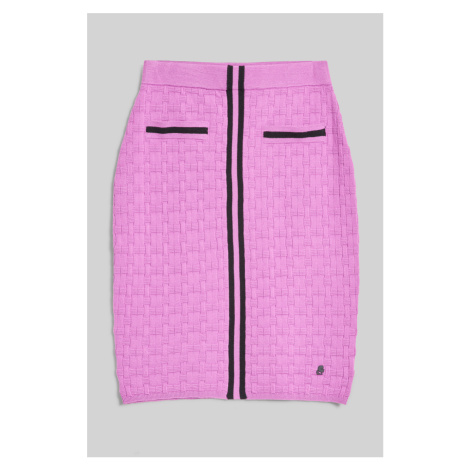 Sukně karl lagerfeld textured classic knit skirt růžová