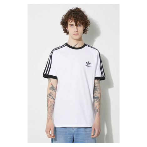 Bavlněné tričko adidas Originals Adicolor Classics 3-Stripes Tee bílá barva, IA4846