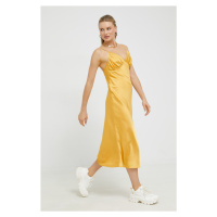 Šaty Abercrombie & Fitch oranžová barva, midi
