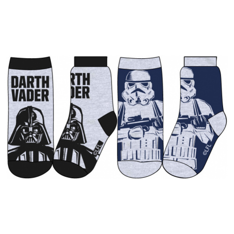 Star-Wars licence Chlapecké ponožky - Star Wars 52345697, světle šedá/ tmavě modrá Barva: Tmavě 