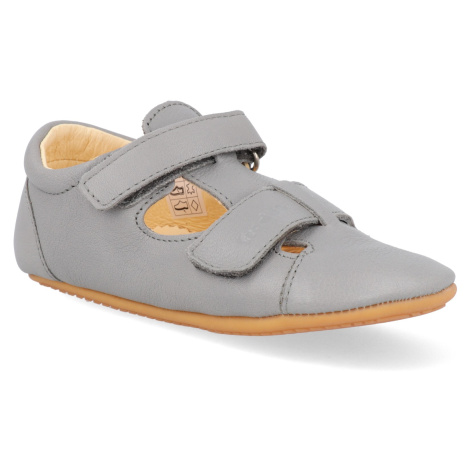 Barefoot dětské sandály Froddo - Prewalkers light grey šedé