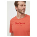 Bavlněné tričko Pepe Jeans Eggo oranžová barva, s potiskem