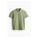 H & M - Tričko's límečkem COOLMAX® Slim Fit - zelená