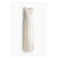 H & M - MAMA Žebrované šaty - béžová