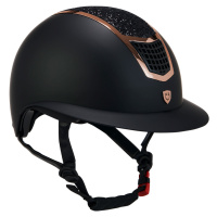 Helma Eclipse Stone Mat Wide Visor EQUESTRO, black/rose gold