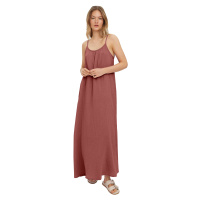 Vero Moda Dámské šaty VMNATALI Regular Fit 10263274 Marsala