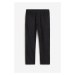 H & M - Lněné kalhoty Regular Fit - černá