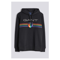 MIKINA GANT D.1 GANT PRIDE SWEAT HOODIE černá