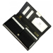 Luxusní dámská velká kožená lakovaná peněženka Diarra, černá