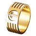 STYLE4 Prsten s křížkem Mount, zlatá ocel