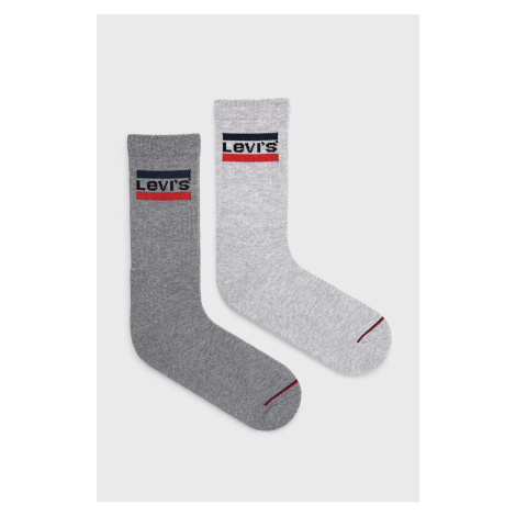 Ponožky Levi's pánské, šedá barva Levi´s