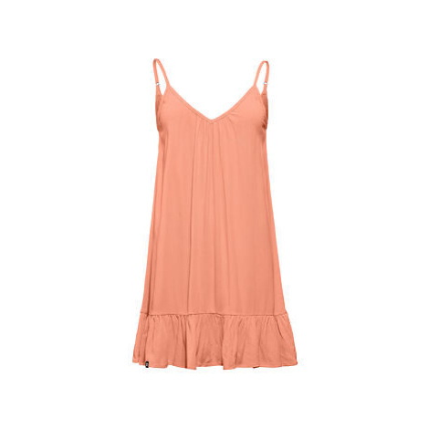 Oranžové šaty na ramínka