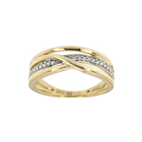 Zlatý dámský prsten se zirkony GR355 | Modio.cz