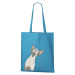 Bavlněná taška s potiskem kočka Sphynx Barva: Tyrkysová