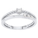 Brilio Silver Něžný stříbrný prsten se zirkony GR045W