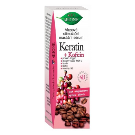 BIO BIONE Keratin + Kofein Vlasové masážní stimulační sérum 215 ml Bione Cosmetics