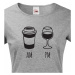 Dámské tričko s vtipným potiskem Káva a víno