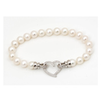 Luxusní perlový náramek ze sladkovodních perel STNA0550F + dárek zdarma