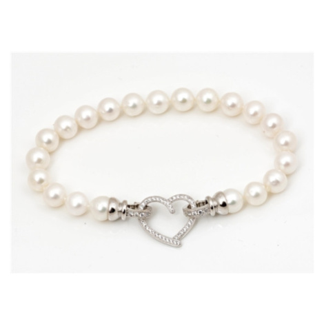 Luxusní perlový náramek ze sladkovodních perel STNA0550F + dárek zdarma Ego Fashion