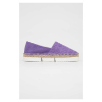 Espadrilky Love Moschino Scarpad Espam 35 fialová barva, na platformě, JA10313G1G