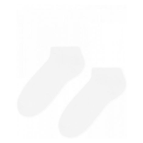 Steven 045 bílé Pánské kotníkové ponožky