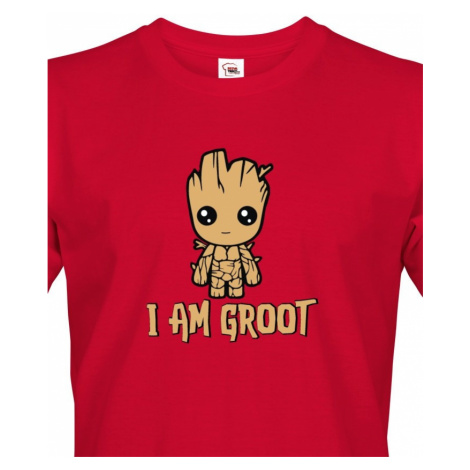Pánské tričko Groot z filmu Strážci galaxie - Já jsem Groot na triku BezvaTriko