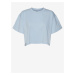 Světle modré crop top tričko Noisy May Alena - Dámské