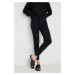 Kalhoty Lauren Ralph Lauren dámské, černá barva, přiléhavé, high waist